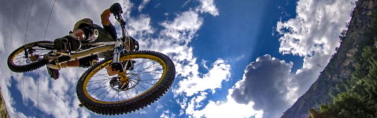 Moutain bike in the sky